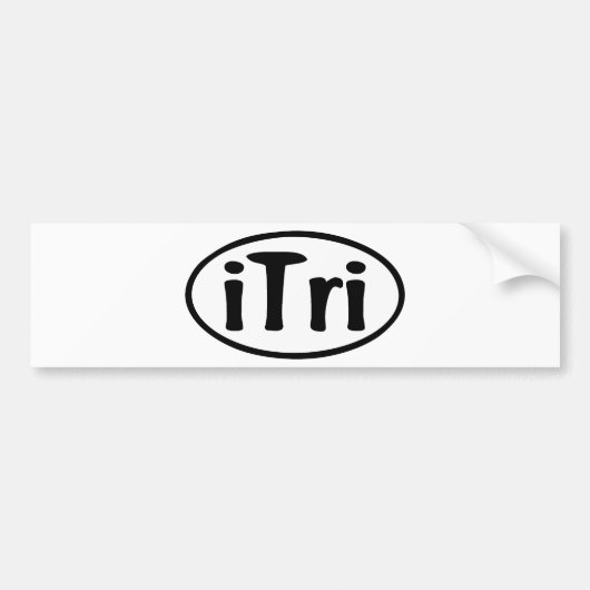 iTriの楕円形 バンパーステッカー (正面)