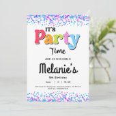 it'sパーティー時間 – 紙吹雪パーティー招待状 招待状 (スタンド正面)