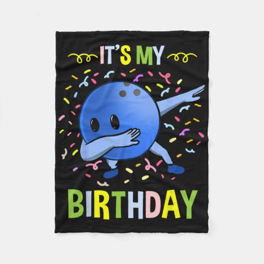 itsマイ誕生日ボーリングビル フリースブランケット (正面)