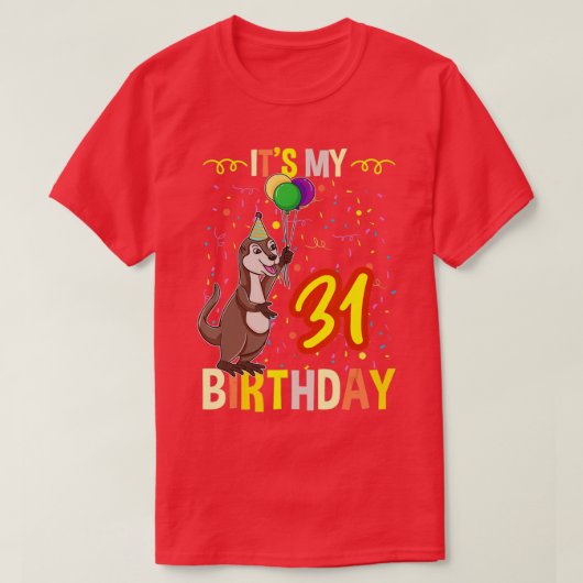itsマイ31誕生日シーオッター tシャツ (デザイン正面)