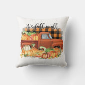 its秋オール引用文 |カボチャ付きヴィンテージトラック クッション (裏面)
