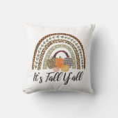 its秋ヤールレインボーオレンジプレイドおもしろい秋 クッション (正面)