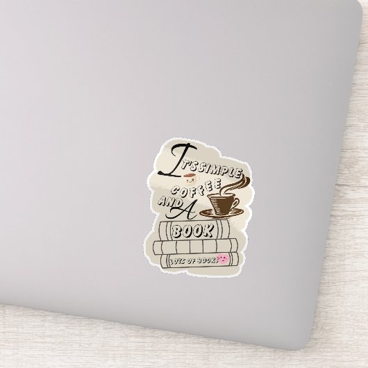 It's シンプル Coffee and a Book シール (詳細)