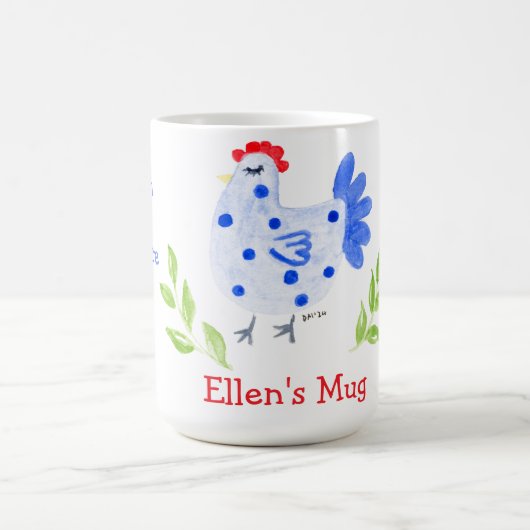 It's 5 pm Somewhere 8 am Here Need Coffee Blue Hen コーヒーマグカップ (中央)