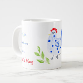 It's 5 pm Somewhere 8 am Here Need Coffee Blue Hen ジャンボコーヒーマグカップ