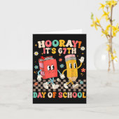 It's 67th Day Of School 67 Days Of School Funny Nu カード (黄色い花)