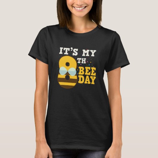 It's 8th Bee Day Honey Beekeeper Apiary Beekeeping Tシャツ (正面)