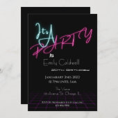Its aパーティー-招待状ネオン 招待状 (正面/裏面)