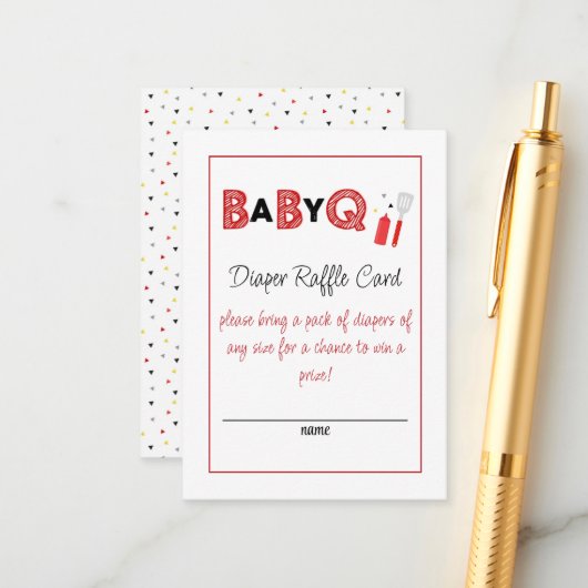 It's a Baby Q Diaper Raffle Card エンクロージャーカード (正面/裏面インサイチュ)