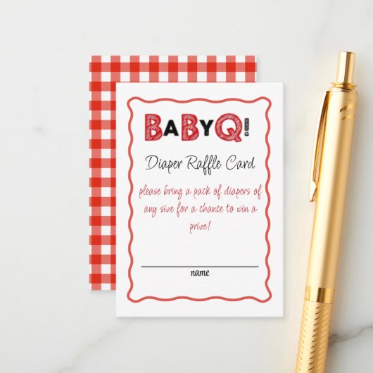 It's a Baby Q Diaper Raffle Card エンクロージャーカード (正面/裏面インサイチュ)
