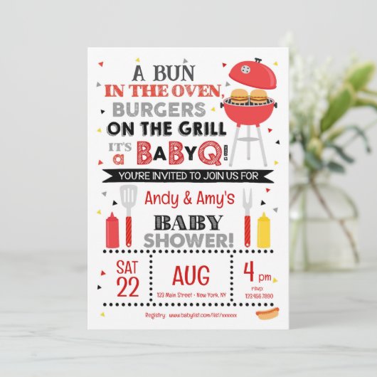 It's a Baby Q for One Invitation 招待状 (スタンド正面)