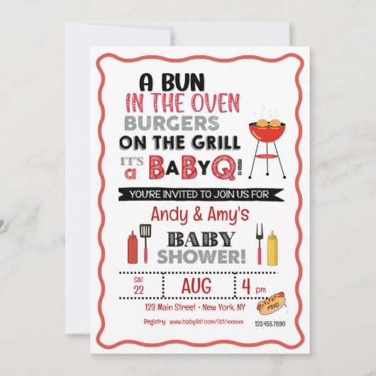 It's a Baby Q for One Invitation 招待状 (正面)