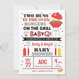 It's a Baby Q for Twins 招待状