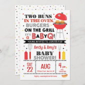 It's a Baby Q for Twins 招待状 (正面/裏面)