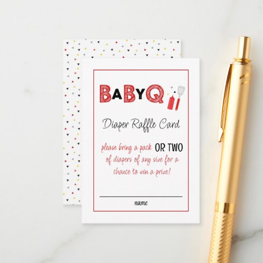 It's a Baby Q for Twins Diaper Raffle Card エンクロージャーカード (正面/裏面インサイチュ)