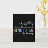 It's A Beautiful Day For Learning Teacher Students カード (黄色い花)