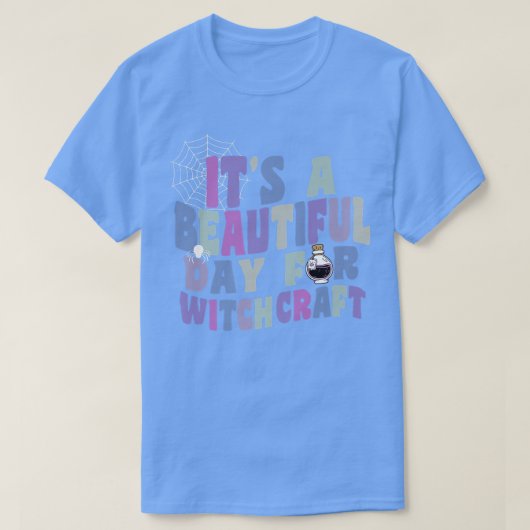It's A Beautiful Day For Witchcraft Retro Witch Ac Tシャツ (デザイン正面)