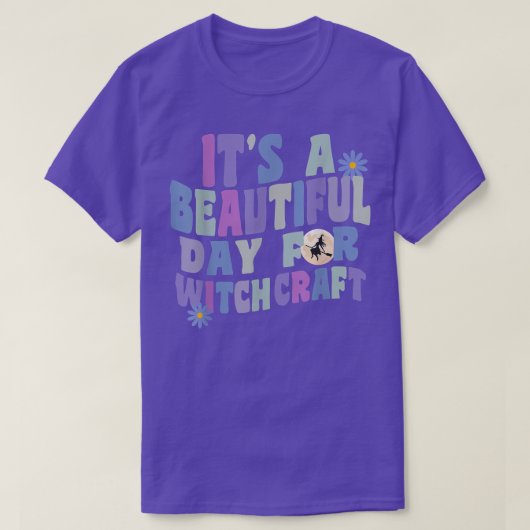 It's A Beautiful Day For Witchcraft Retro Witch Ac Tシャツ (デザイン正面)