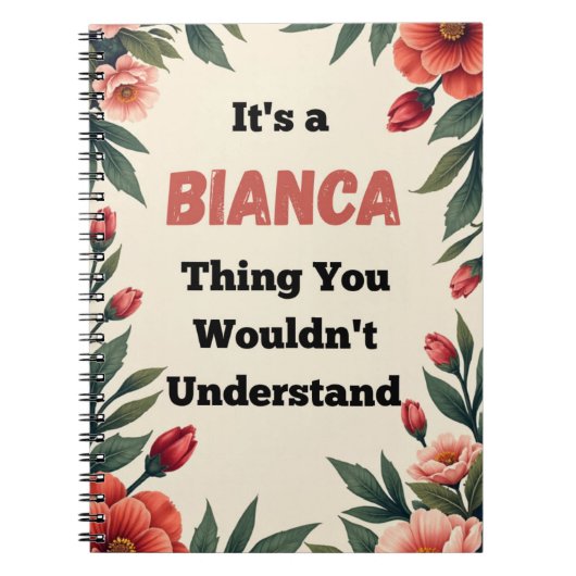 It's a Bianca Thing You Wouldn't Understand ノートブック (正面)