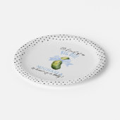 It's A Big Dill Watercolor Pickle Baby Shower ペーパープレート (アングル)