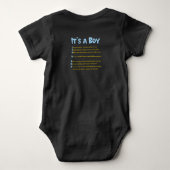 "It's a Boy" ベビーボディスーツ (裏面)
