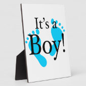Its a Boy -ベビー、生まれたばかりのお祝い フォトプラーク (側面)