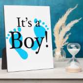 Its a Boy -ベビー、生まれたばかりのお祝い フォトプラーク (側面)
