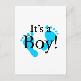 Its a Boy -ベビー、生まれたばかりのお祝い 案内ポストカード