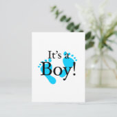 Its a Boy -ベビー、生まれたばかりのお祝い 案内ポストカード (スタンド正面)