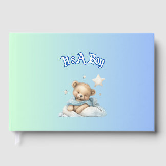 "It's A Boy"赤ちゃんシャワーパーティーの装飾 – Teddy Bear ゲストブック