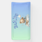 "It's A Boy"赤ちゃんシャワーパーティーの装飾 – Teddy Bear 横断幕 (縦)