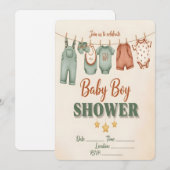 It's a Boy! Baby Boy Shower Invitation 招待状 (正面/裏面)