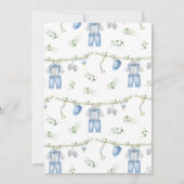 It's a Boy Baby Clothes Baby Shower 招待状 (裏面)