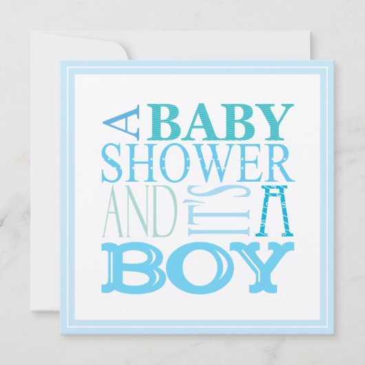 It's a Boy Baby Shawer招待状 招待状 (正面)