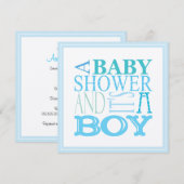 It's a Boy Baby Shawer招待状 招待状 (正面/裏面)
