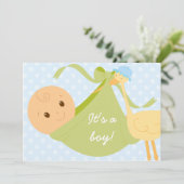 It's A Boy Baby Shawer招待状 招待状 (スタンド正面)