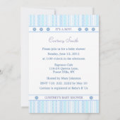 It's a Boy - Baby Shawer -青い傘 招待状 (裏面)