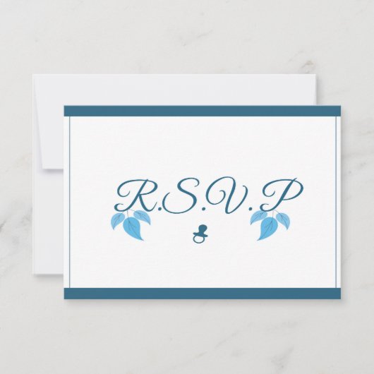 It's A Boy Baby Shawer RSVP Card（少年用ベビーシャワーRSVPカード (正面)