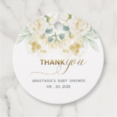 It's A Boy Baby Shower -金ゴールドバルーン&緑 フェイバータグ (正面)