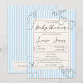 I'ts a Boy Baby Shower French theme 招待状 (正面/裏面)