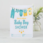 It's a Boy Baby Shower Invitation 招待状 (スタンド正面)