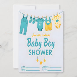 It's a Boy Baby Shower Invitation 招待状