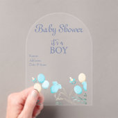 It's a Boy Baby shower Invitation Card 15 アクリル招待状 (インサイチュ (ポータブル))