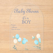 It's a Boy Baby shower Invitation Card 15 アクリル招待状 (正面)