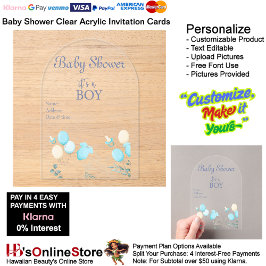 It's a Boy Baby shower Invitation Card 15 アクリル招待状