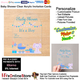 It's a Boy Baby Shower Invitation Card 18 アクリル招待状