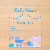 It's a Boy Baby Shower Invitation Card 18 アクリル招待状 (正面)