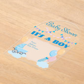 It's a Boy Baby Shower Invitation Card 19 アクリル招待状 (レイダウン)