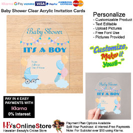 It's a Boy Baby Shower Invitation Card 19 アクリル招待状