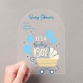 It's a Boy Baby Shower Invitation Card 21 アクリル招待状 (インサイチュ (ポータブル))